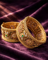 Royal Emerald Ruby Polki Bangles