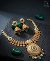 Emerald Malachite Heirloom Necklace Set