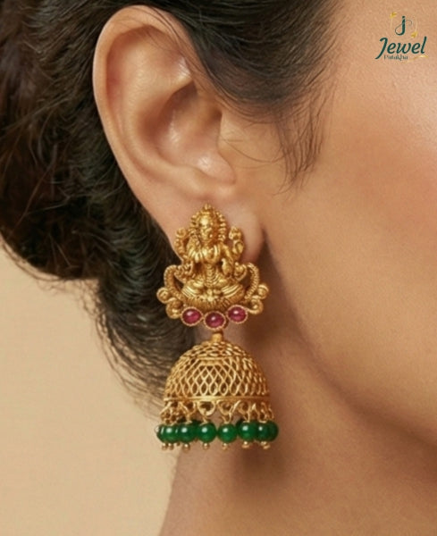 Lakshmi Vaibhav Temple Pearl Necklace Set