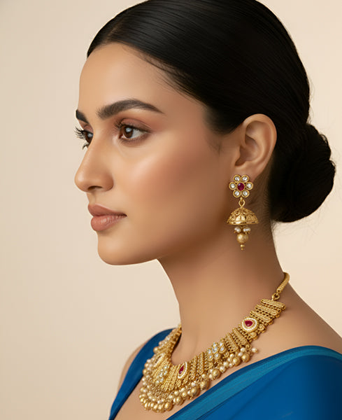 Padmavati Jadau Kundan Necklace Set