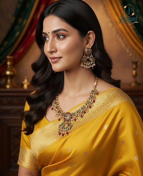 Ratnashree Jadau Kundan Necklace Set