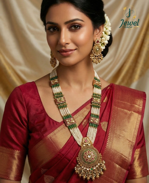 Royal Navratna Pearl Rani Haar Set