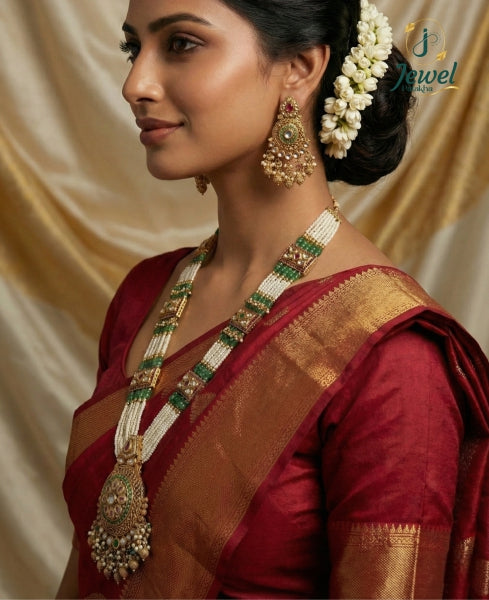 Royal Navratna Pearl Rani Haar Set