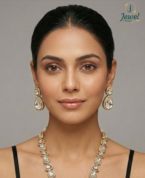 Saanjh Polki Drop Necklace