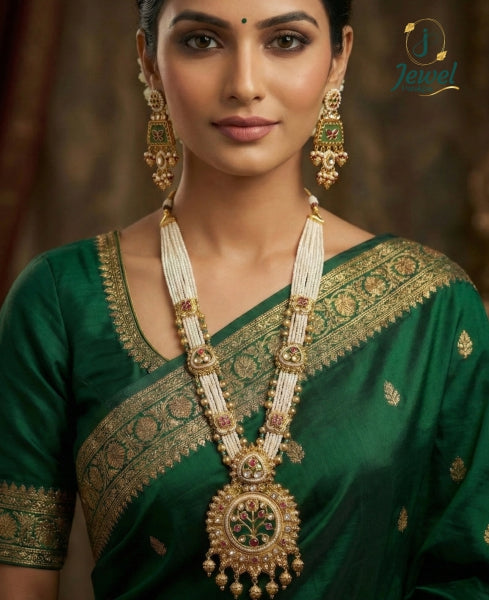 Vriksha Ratna Pearl Rani Haar Set