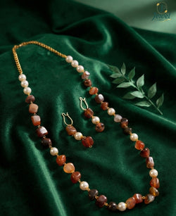 Amber Pearl Harmony Necklace Set