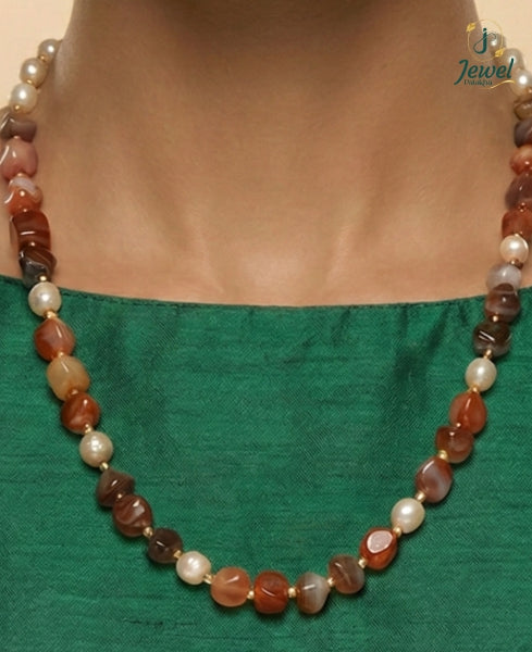 Amber Pearl Harmony Necklace Set