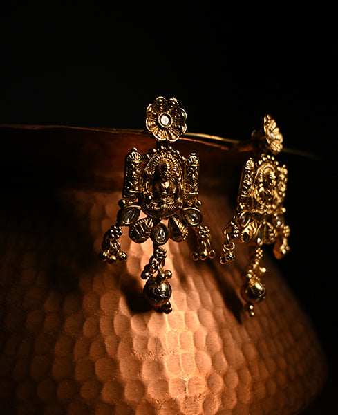 Antique Temple Lakshmi Gold Necklace