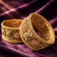 Royal Emerald Ruby Polki Bangles