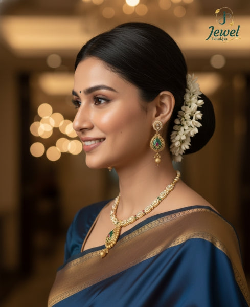 Emerald Kundan Heritage Necklace Set