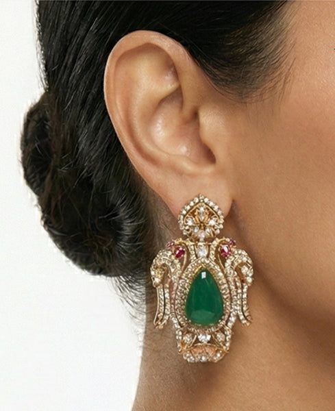 Emerald Heirloom Kundan Necklace Set