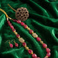 Gulnaar Ruby Beaded Necklace Set
