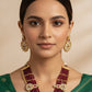 Heritage Ruby Kundan Beaded Necklace Set