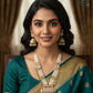 Ivory Grid Victorian Pearl Necklace Set