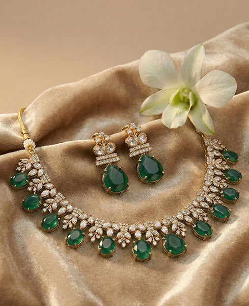 Jade Bloom necklace Set