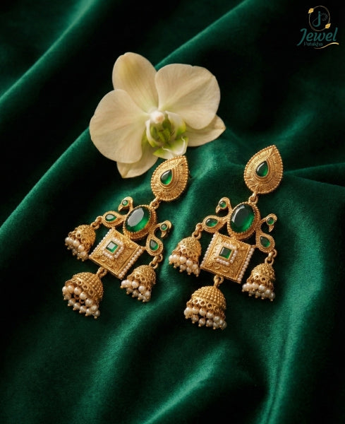 Kashmiri Noor Jhumka Earrings