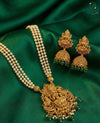 Lakshmi Vaibhav Temple Pearl Necklace Set