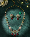 Navratna Ruby Bloom Necklace