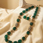 Neelima Emerald Beaded Necklace Set