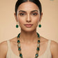 Neelima Emerald Beaded Necklace Set