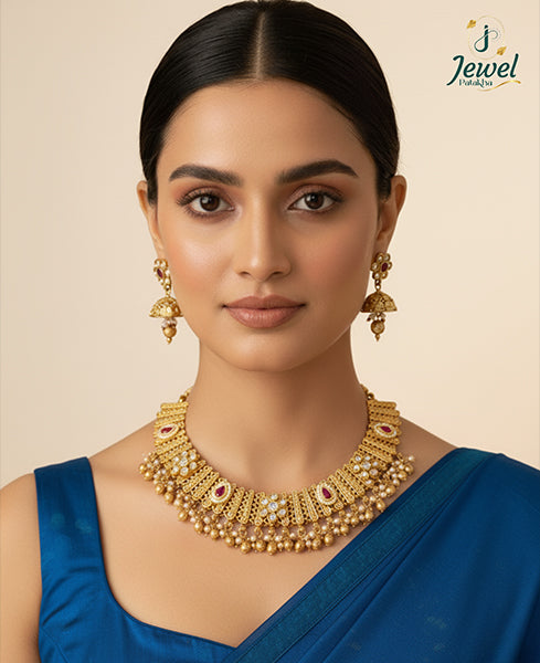 Padmavati Jadau Kundan Necklace Set