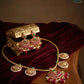 Rajkumari Ruby Peacock Necklace Set