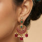 Rajkumari Ruby Peacock Necklace Set