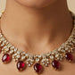 Ruby Bloom Necklace Set