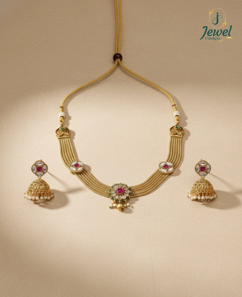 Ruby Kundan Necklace Set
