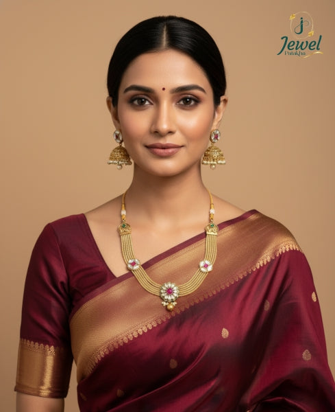 Ruby Kundan Necklace Set