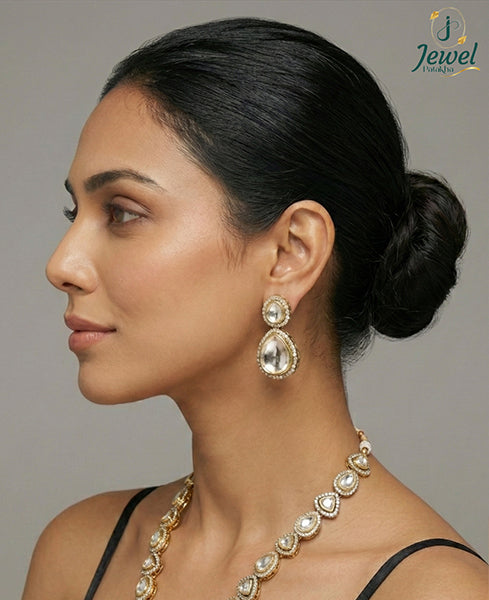 Saanjh Polki Drop Necklace